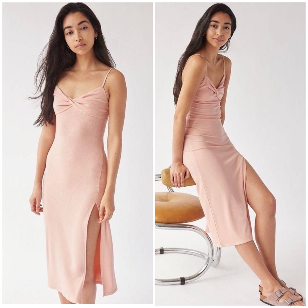 Aritzia Pink Midi Dress size M
